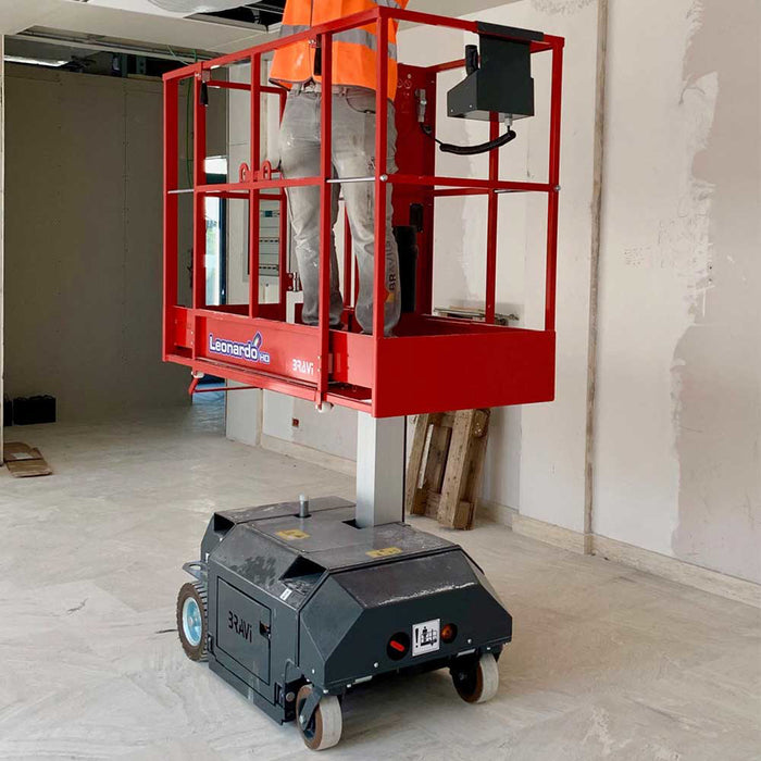 Bravi-Platforms Bravi Leonardo HD Lift, Driveable, 1 Man, 10-Ft. Platform Height, 100 Ah x2 – 000.01427CF.00035