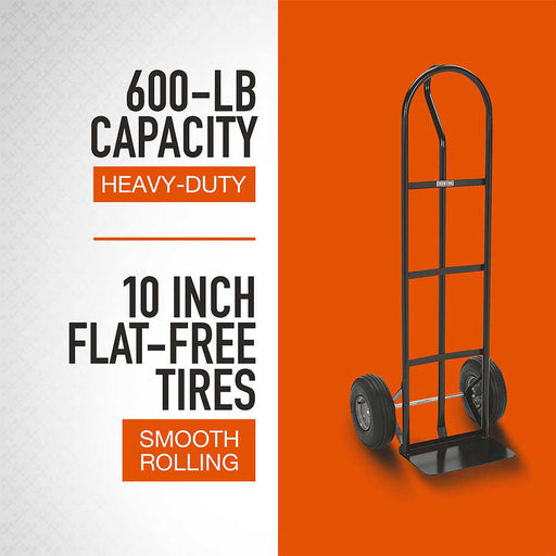 Ironton Steel Pneumatic Hand Truck, 600-Lb. Cap, 16-In. X 21-In. X 51-In. – 67834