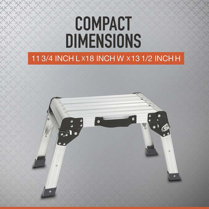 Ironton Aluminum Platform, 350-Lb. Cap, 11-3/4-In. X 18-In. X 13-1/2-In. – 81067