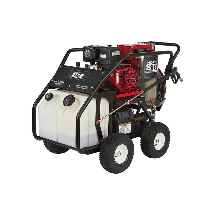 NorthStar Hot Pressure Washer, 3,500 PSI, 3.5 GPM, Gas, Honda GX390 – 157117