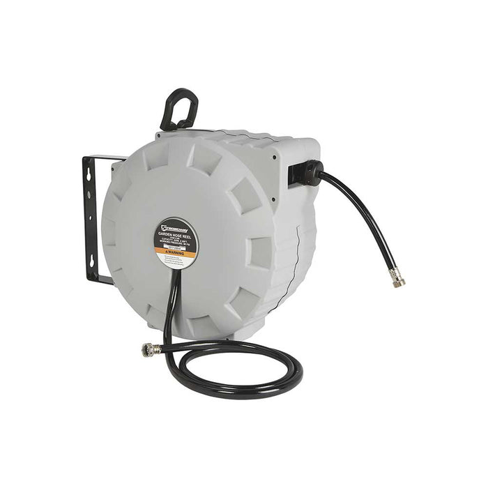 Strongway Retractable Garden Hose Reel, With 5/8 In. Dia x 80 Ft. Hose, Wall Mount – 61098