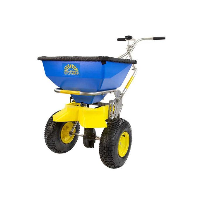 Spyker Commercial Push Spreader, ICE, Stainless Steel, 13-In. Wheel, 50-Lb. Capacity – SPY50L-2S