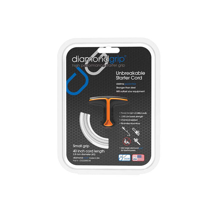Diamond Performance Small diamondgrip, 40-In. 2.8mm Cord, Orange and Black, Case of 8 – DGS2840OB8
