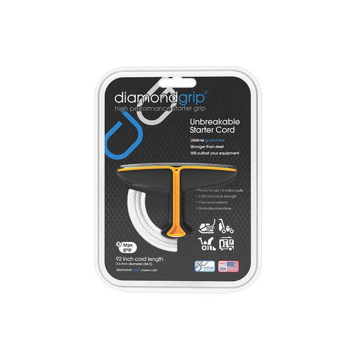 Diamond Performance Max diamondgrip, 92-In. 3.6mm Cord, Orange and Black, Case of 7 – DGM3692OB7