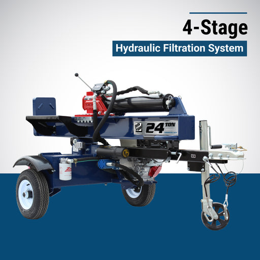Iron & Oak Log Splitter, 24-Ton, Honda GX160 – BHVH2418GX