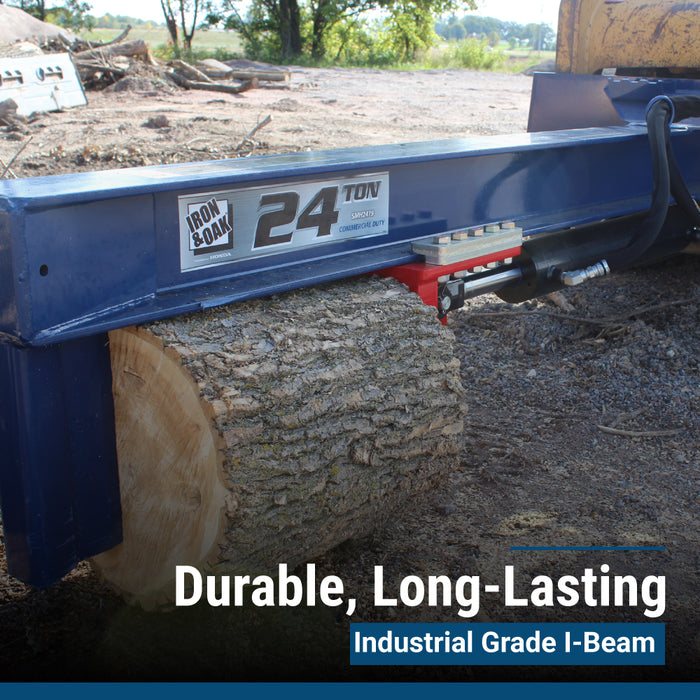 Iron & Oak Log Splitter, 24-Ton, Skid Steer Mount – SMH2419