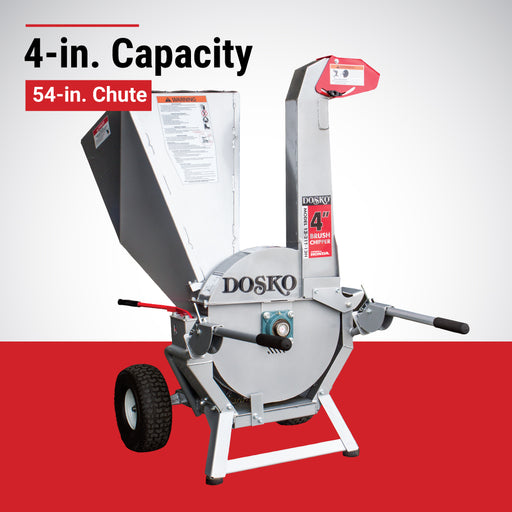 Dosko Brush Chipper, 4-In., Honda GX390 – 13-21T-13H