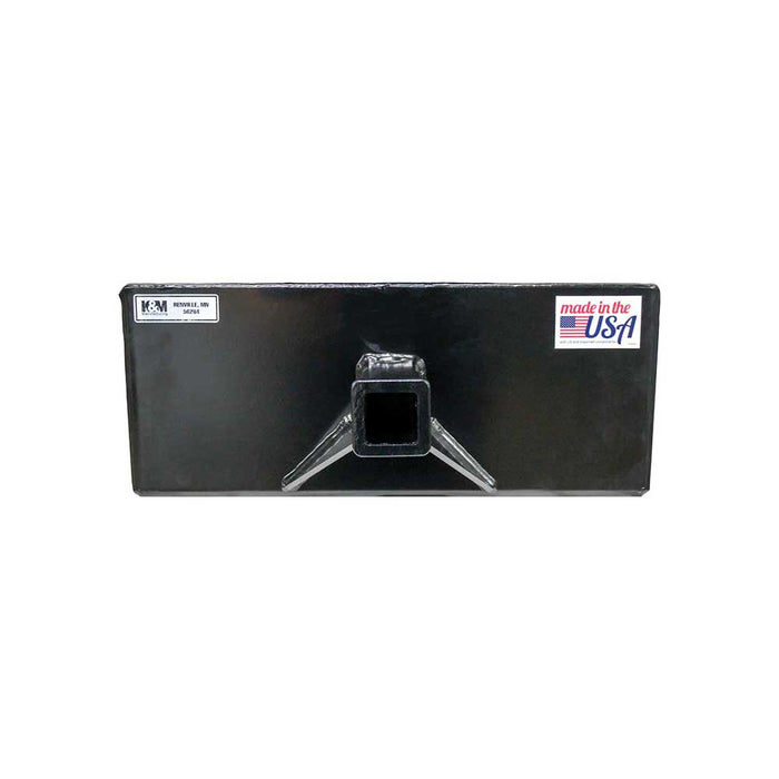 GREYWOLF 2-In. Receiver Hitch Plate Attachment for Mini Skid Steer Loaders, Black Powder Coat – 1060