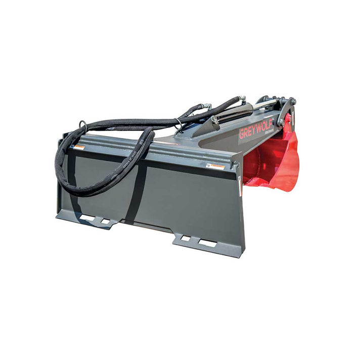 GREYWOLF Backhoe Attachment for Skid Steer Loaders, Gray/Red Powder Coat – 1065