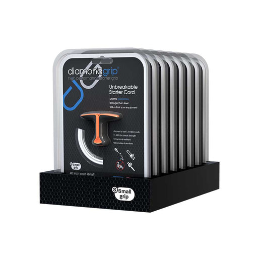 Diamond Performance Small diamondgrip, 40-In. 2.8mm Cord, Orange and Black, Case of 8 – DGS2840OB8