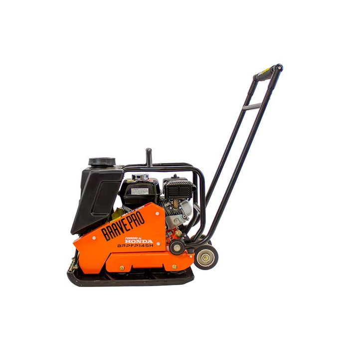 BravePro Forward Plate Compactor, 20 In., Rubber Mat, Tank, and Wheel Kit, Honda GX160 – BRPFP145H