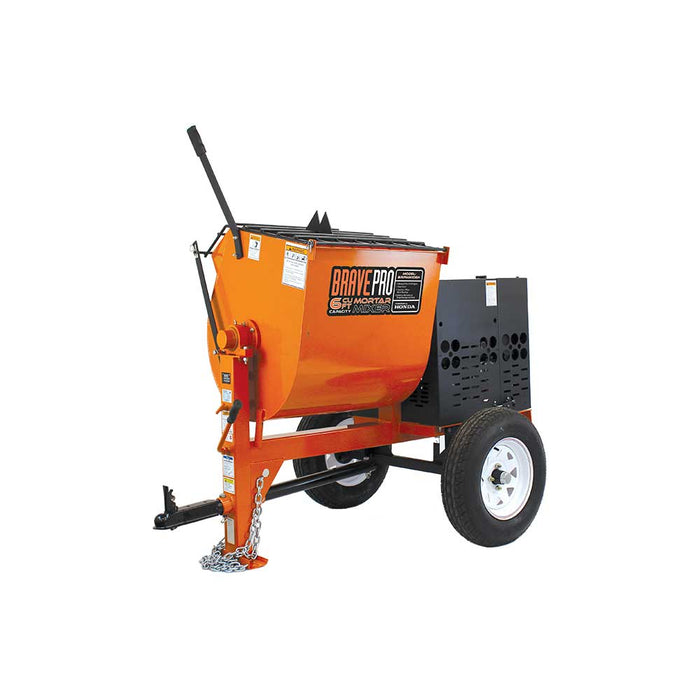 BravePro Mortar Mixer, 6 Cu. Ft. Steel Drum, Honda GX240 – BRPMM106H