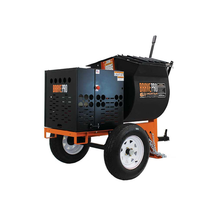 BravePro Mortar Mixer, 6 Cu. Ft. Poly Drum, Honda GX240 – BRPMM206H