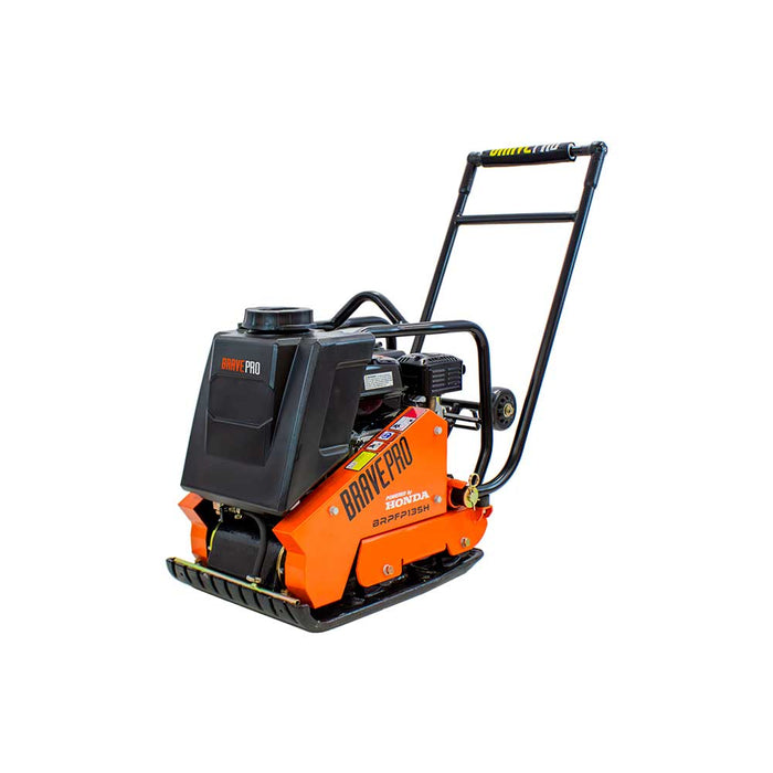BravePro Forward Plate Compactor, 16 In., Rubber Mat, Tank, and Wheel Kit, Honda GX160 – BRPFP135H