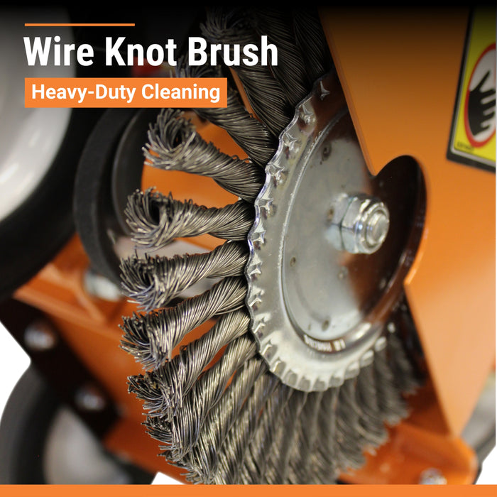 BravePro Crack Cleaner, 8 in. Wire Knot Brush, Honda GX120 – BRPC105H