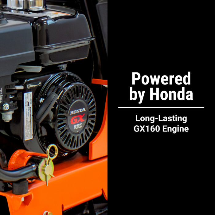 BravePro Forward Plate Compactor, 16 In., Rubber Mat, Tank, and Wheel Kit, Honda GX160 – BRPFP135H