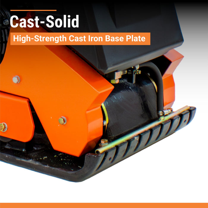 BravePro Forward Plate Compactor, 16 In., Rubber Mat, Tank, and Wheel Kit, Honda GX160 – BRPFP135H