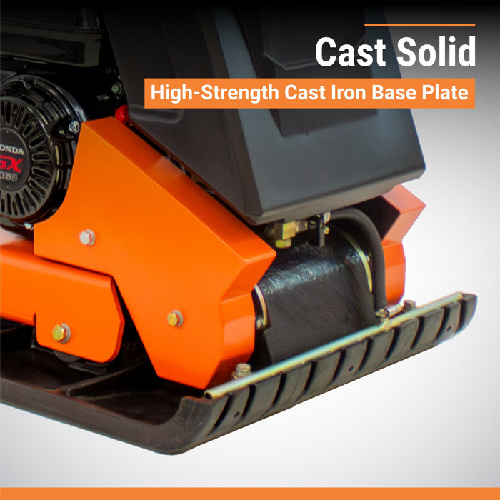 BravePro Forward Plate Compactor, 20 In., Rubber Mat, Tank, and Wheel Kit, Honda GX160 – BRPFP145H