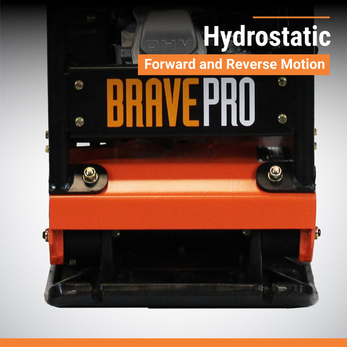 BravePro Reversible Plate Compactor, 15 In., Wheel Kit, Honda GX160 – BRPRP210H