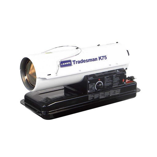 L.B. White Tradesman K75, 75,000 BTU/Hr, Kerosene, # 1 or # 2 Fuel Oil