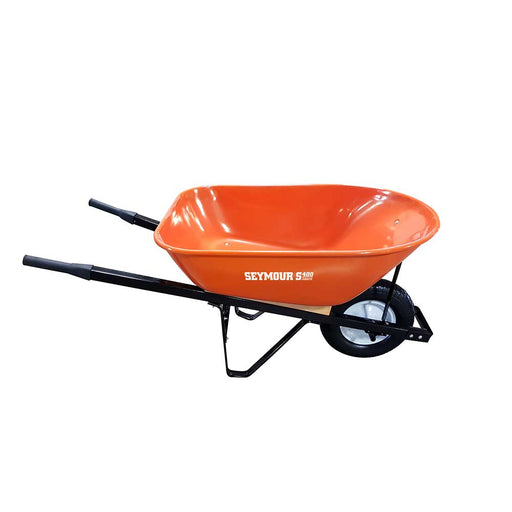 Seymour Wheelbarrow S400 Jobsite, 6 Cu. Ft., Hardwood Handles, 16-In. Flat-Free Tire – 85770