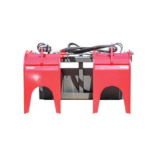 GREYWOLF Double Quick Attach Grapple Attachment for Skid Steer Loaders, Gray/Red Powder Coat – 1066