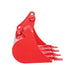GREYWOLF 20-In. Bucket for Skid Steer Loader Backhoe Attachment, 4 Replaceable Teeth, Red Powder Coat – 1070