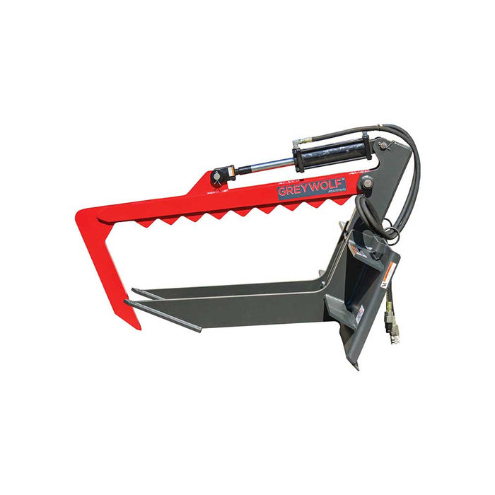 GREYWOLF Rock Devil Attachment for Skid Steer Loaders, Gray/Red Powder Coat – 1051