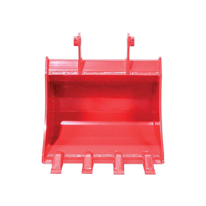 GREYWOLF 20-In. Bucket for Skid Steer Loader Backhoe Attachment, 4 Replaceable Teeth, Red Powder Coat – 1070