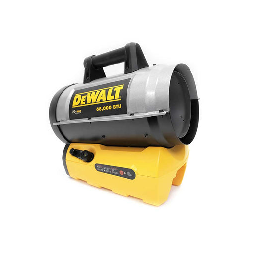 DEWALT Cordless Forced Air Heater, DXH70CFAV, 27K/68K BTU/hr, Propane – F340661