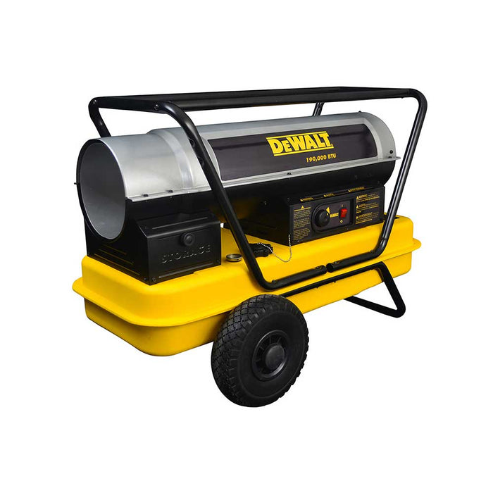 DEWALT Forced Air Heater, DXH190HD, 190K BTU/hr, Kerosene/Diesel – F340695