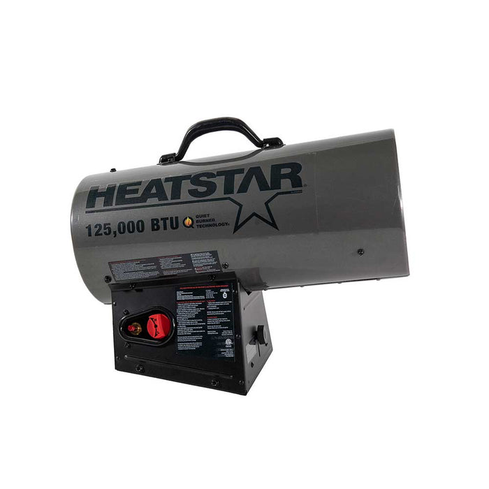 HeatStar Portable Forced Air Heater, HS125QFAV, 125K BTU/hr, Propane – F105508
