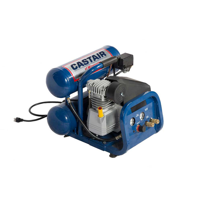 CASTAIR Compressor, Contractor Series, 4 Gal., 1.5HP - 115V Portable, 4.6 CFM @100 PSI – D1514T20