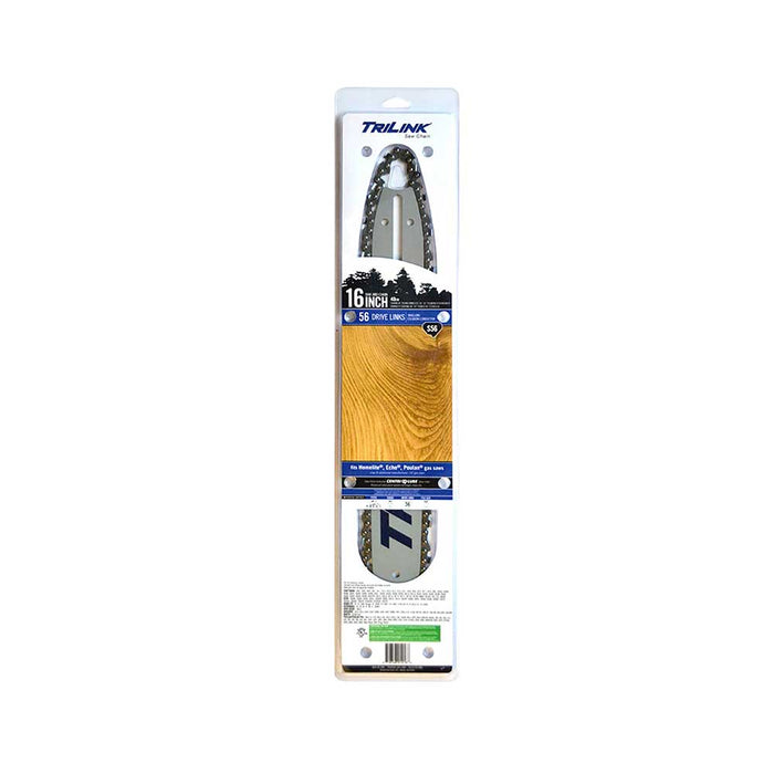 TriLink 16 In. Bar and Chain Combo, 56 DL, 3/8 In. LP, .050 In., Semi-Chisel Reduced Kickback – BM1501656-1041TL2