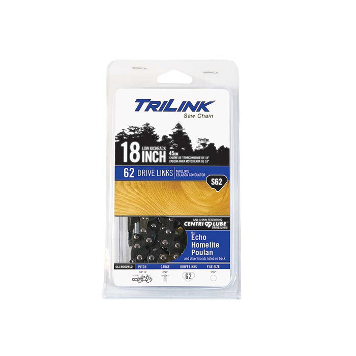TriLink Saw Chain, 18 In., 62 DL, 3/8 In. LP, .050 In., Semi-Chisel Reduced Kickback – CL15062TL2