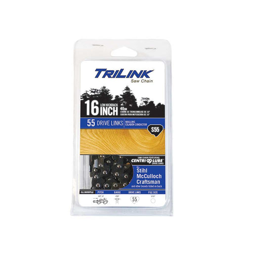 TriLink Saw Chain, 16 In., 55 DL, 3/8 In. LP, .050 In., Semi-Chisel Reduced Kickback – CL15055TL2