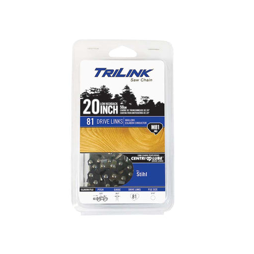 TriLink Saw Chain, 20 In., 81 DL, .325 In., .063 In., Semi-Chisel Reduced Kickback – CL26381TL2