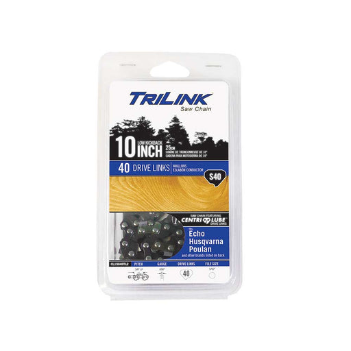 TriLink Saw Chain, 10 In., 40 DL, 3/8 In. LP, .050 In., Semi-Chisel Reduced Kickback – CL15040TL2
