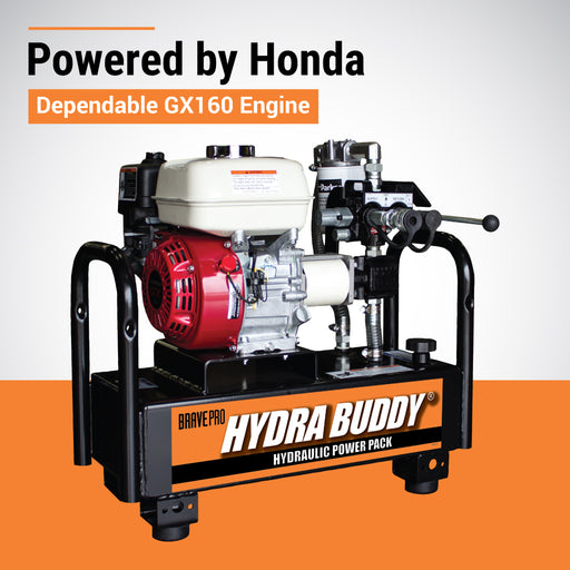 BravePro Hydra Buddy, Hydraulic Power Pack, 900 PSI, 7 GPM, Recoil Start, Honda GX160 – HBH16GX