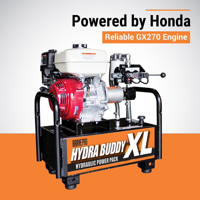 BravePro Hydra Buddy, Hydraulic Power Pack, 1,500 PSI, 7 GPM, Recoil Start, Honda GX270 – HBHXL16GX