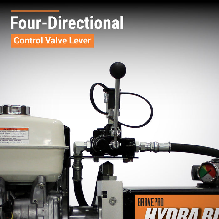 BravePro Hydraulic Power Pack, 2,000 PSI, 5.5 GPM, Electric Start, Honda GX270 – HBHR280GXE