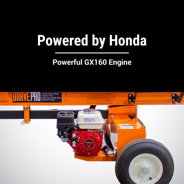 BravePro Log Splitter, 24-Ton, Honda GX160 – VH1724GX