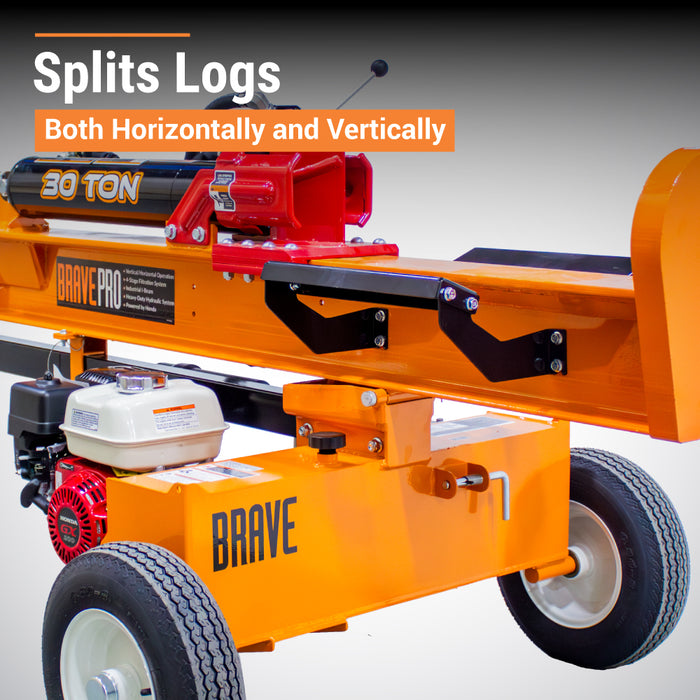 BravePro Log Splitter, 30-Ton, Honda GX200 – VH1730GX