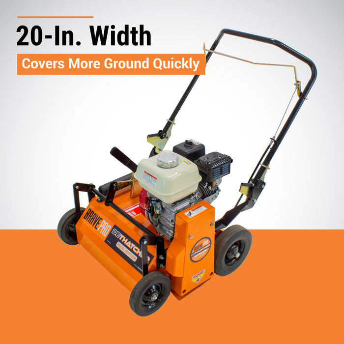 BravePro Power Rake Dethatcher, 20 in. Width – GX160