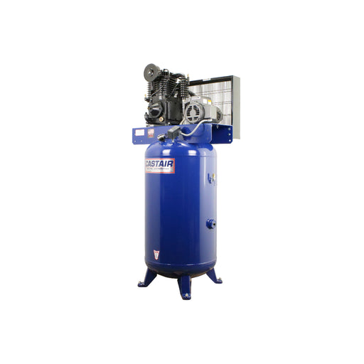 CASTAIR Compressor, Commercial Series, 80 Gal. Vertical, 5HP 1-Phase 230V, 18.1 CFM @100 PSI – C518VC1