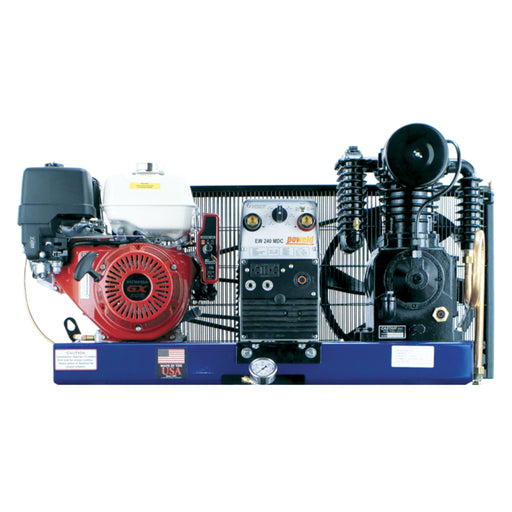 CASTAIR Compressor/Gen./Weld., Industrial Series, 30 Gal. Horiz., GX390, 19.7cfm @175psi, 5000 w – I13GH3HC1GW