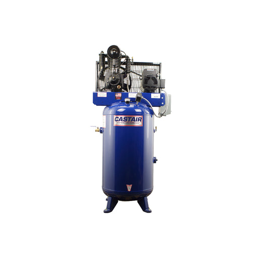 CASTAIR Compressor, Industrial Series, 80 Gal. Vertical, 5HP 1-Phase 230V, 17.5 CFM@ 175 PSI – I518VC1-S
