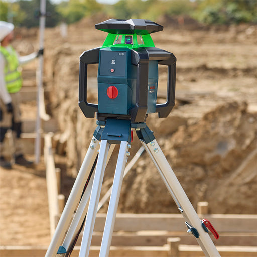 Bosch MT Leveling Exterior, 18V Green-Beam Horizontal Rotary Laser Kit – GRL18V-31K