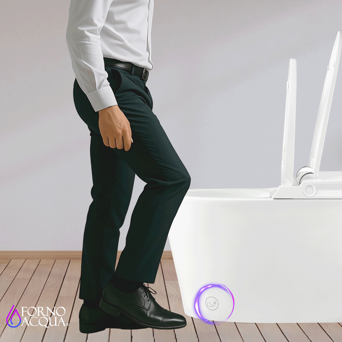 Forno Acqua Luxurious Super Smart Toilet, Includes Bidet, Heated Seat, Auto Flush, Auto Lid, Powerful Flush, Ideal for Master Bathrooms (CSTE01)