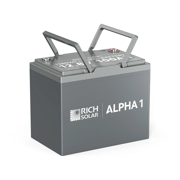 Green Vista Living Rich Solar ALPHA 1 | 12V 100Ah LiFePO4 Battery | Powerful 12V Lithium Battery... Power Station - Features
